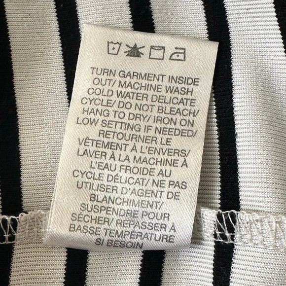 Ardene Black and White Striped Bell Sleeve Blouse (Large) - Picture 6 of 6